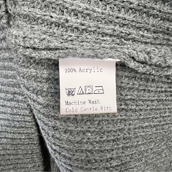 Gray Lace Up Crewneck Sweater - Picture 11 of 12